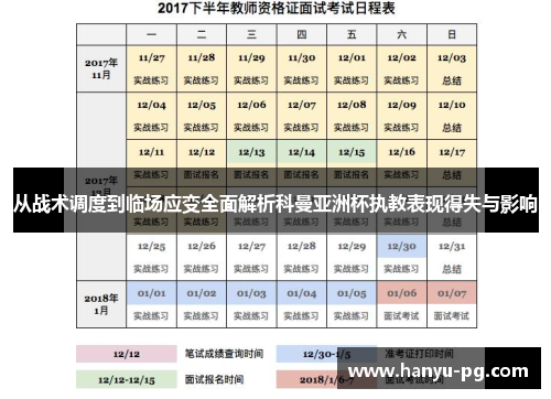 从战术调度到临场应变全面解析科曼亚洲杯执教表现得失与影响